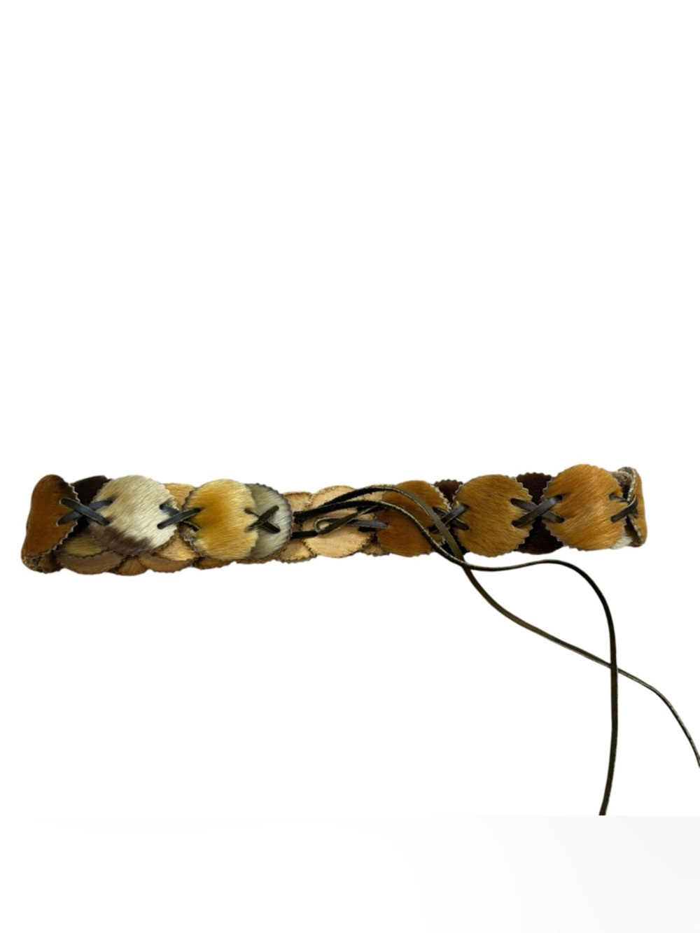 Eskimo Seal Skin Belt with Leather Ties